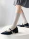 MarcKliy spring and summer socks women's pit pressure non-slip stovepipe socks white ice silk calf socks solid color pile socks