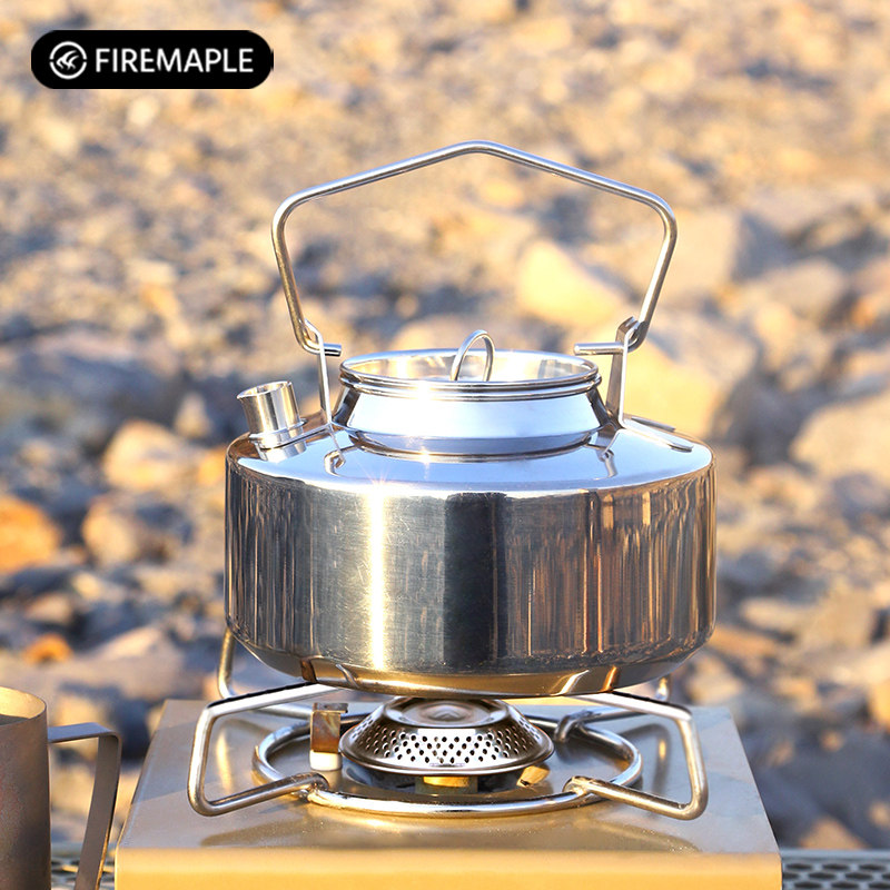 Fire maple field 304 stainless steel kettle outdoor camping kettle tea making tea around the stove camping portable teapot