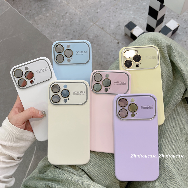 Large Window Suitable for Apple 14Promax Mobile Phone Case Liquid Silicone iPhone 13 New Protective Cover 12 Men and Women Pure Color 11 Classy 15Promax Anti-Fall 14 Ultra-Thin 16Pro Niche Soft