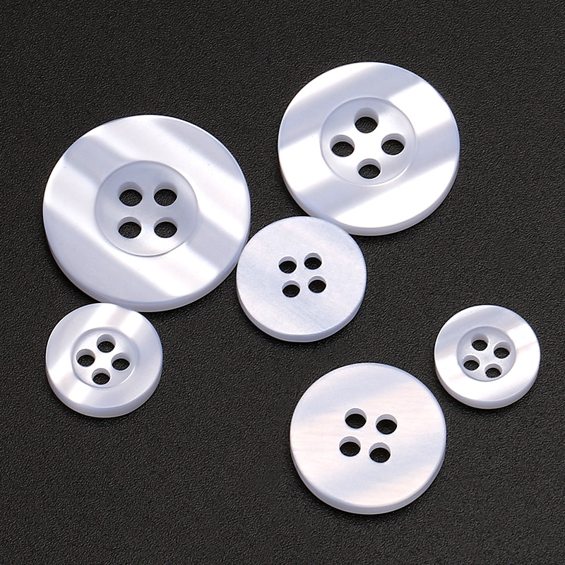 Shirt Buttons, White Pearlescent Round Resin Buttons, Sweater Buttons, Children's and Baby Clothing Buttons, Various Types Shirt Buttons, White Pearlescent Round Resin Buttons, Sweater Buttons, Children's and Baby Clothing Buttons, Various Types