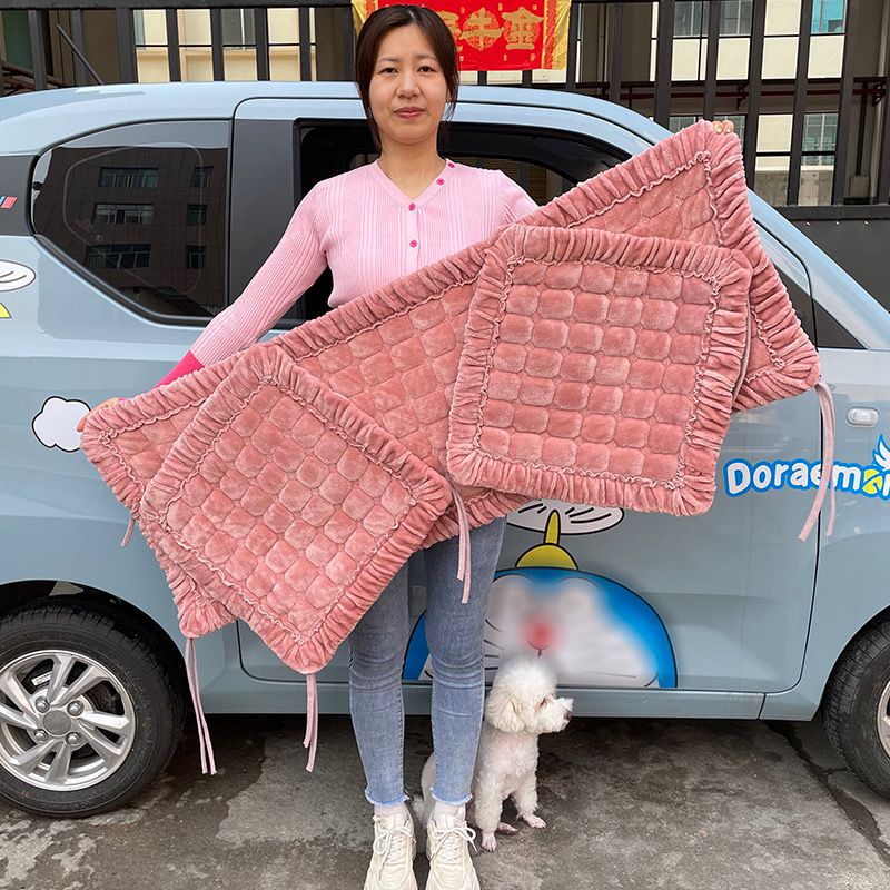 Car Cushion Three Sets Winter Short Plush Rear Universal No Backrest Single Sheet Cushion Warm Non-slip Seat Cushion-Taobao