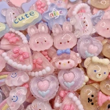 Кролик с аксессуарами, кремовый чехол для телефона, детский набор материалов, заколка для волос ручной работы, «сделай сам»