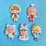 Кремовый чехол для телефона, детский аксессуар, заколка для волос ручной работы, магнит на холодильник, «сделай сам»