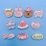 Кролик с аксессуарами, кремовый чехол для телефона, детский набор материалов, заколка для волос ручной работы, «сделай сам»