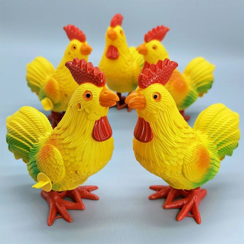Mainspring toy upper chain emulates Grand Duke chicken without electric trampoline jumping cartoon cute baby puzzle climbing-Taobao