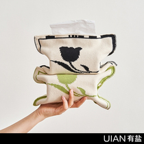 Car tissue box toilet wall-mounted living room household tissue box bathroom creative tissue set desktop storage