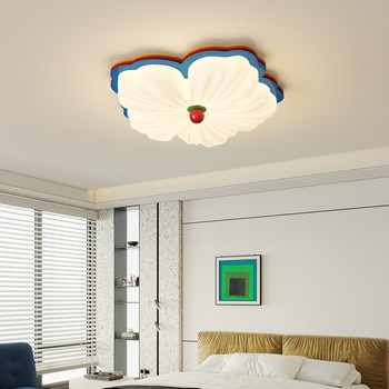 Memphis Bedroom Ceiling Light Full Spectrum Colorful Eye-Protection Retro Creative Flower Design Master Bedroom Children's Room Lighting Fixtures