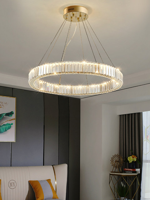 Full spectrum living room lamp crystal chandelier simple modern atmosphere restaurant bedroom 2025 new package main lamp