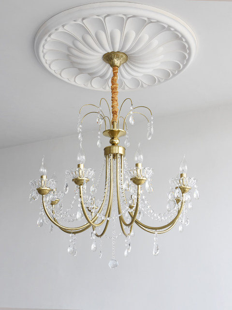 Light French-Style Crystal Chandelier, Living Room Lamp with an American Retro High-End Feel, Romantic Dining Room 2025 New Model Bedroom Lighting