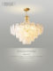 French Light Luxury Living Room Chandelier, Cream Style Master Bedroom Lamp, Retro Crystal Lamp, Warm and Romantic Dining Room and Study Room Lighting Fixtures