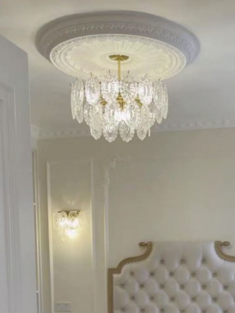 French-Style Living Room Chandelier, Retro Light Luxury Pearl Crystal, Modern Minimalist Dining Room Bedroom Room Lighting Fixtures, Guangdong Zhongshan