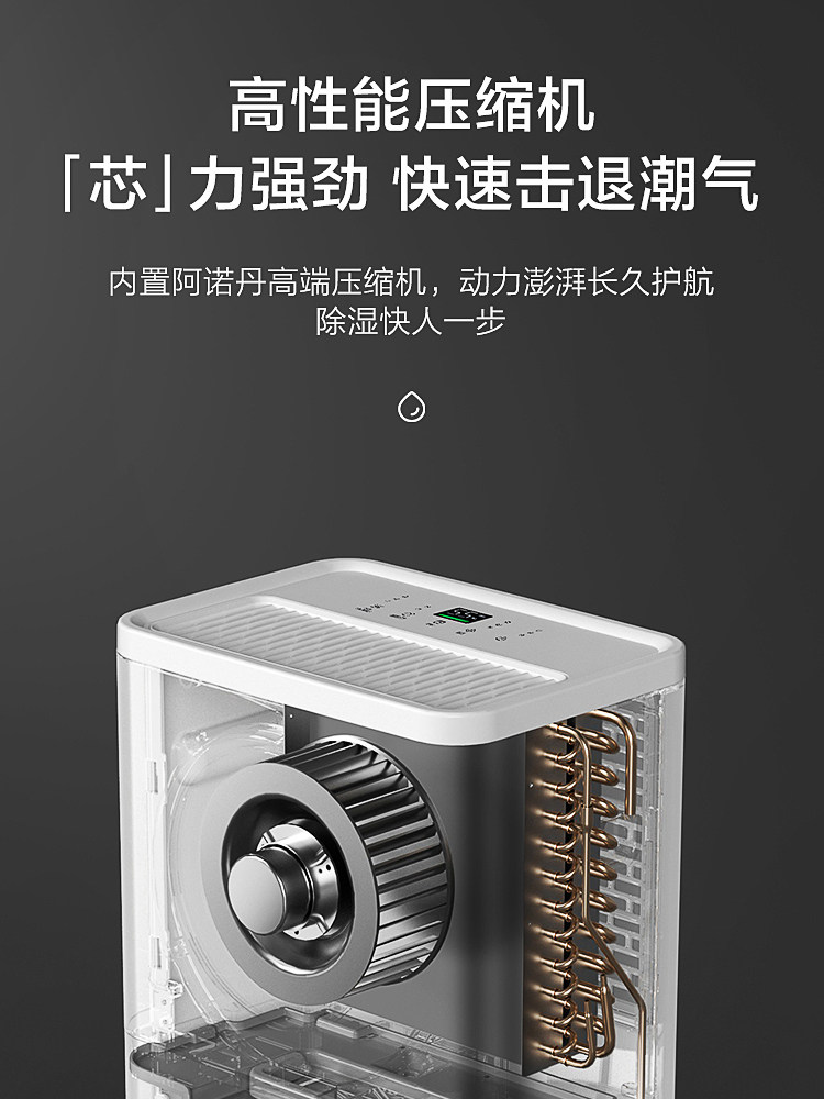 Haier Dehumidifier Household Moisture Absorber Dehumidifier Artifact Basement Dehumidifier Dry Clothes Dehumidification Suction Machine Cf40