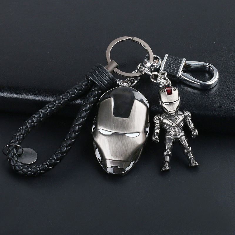Keychain for Men, Trendy Avengers, Creative Iron Man Car Chain, Captain America Pendant, Bold and Masculine
