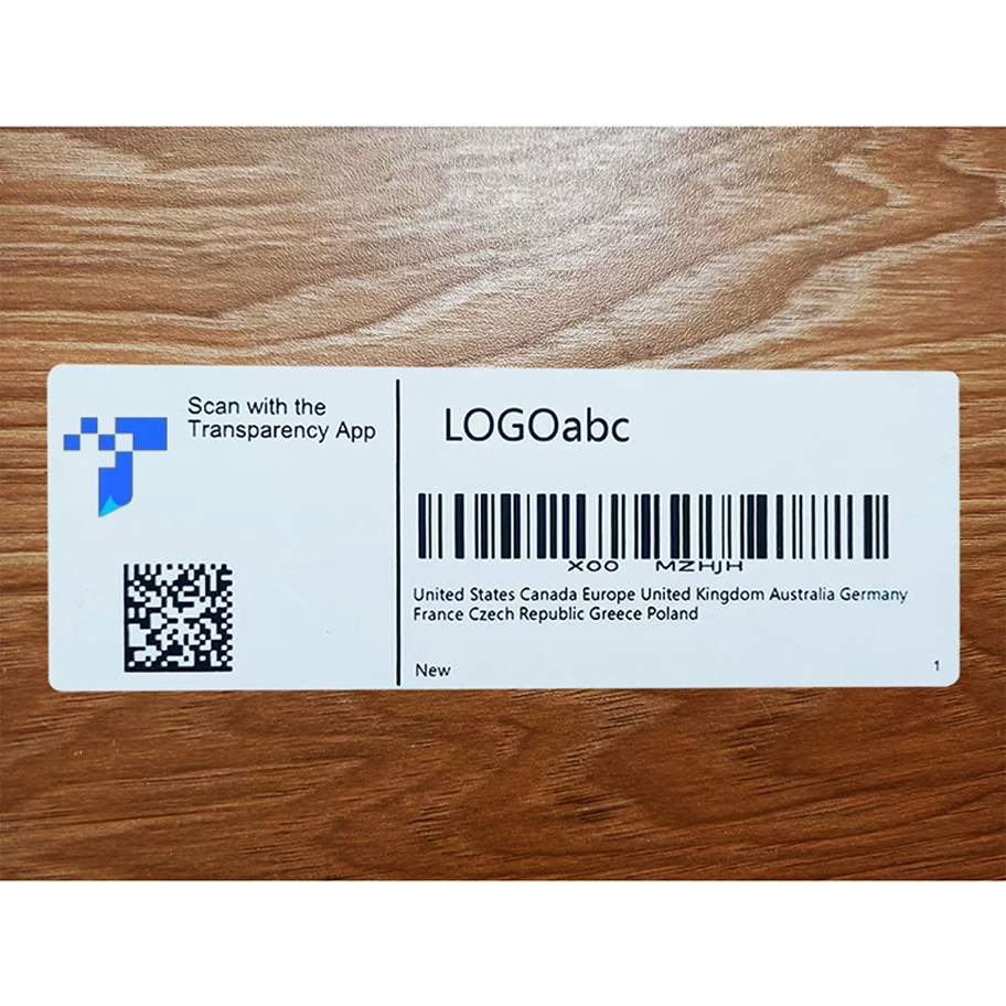 代打印碳带铜版纸亚马逊透明计划标签Transparency Label二维码标-淘宝网