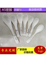 Melamine soup spoon long handle imitation porcelain spoon for home restaurant hotel commercial ramen spoon non-plastic spoon customization