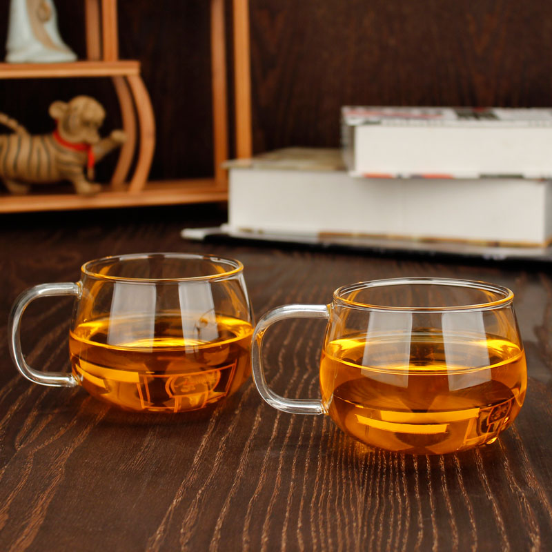 Hand-blown heat resistant glass cup Herbal Tea Cup Coffee Cup Green Tea Cup Office Tasting-Taobao