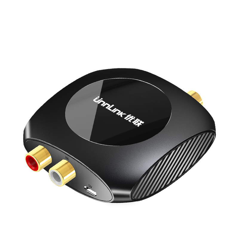 Unnlink Analog to Digital Dual Rca to Fiber Optic Coaxial Audio Cable Converter Spdif Red and White Rca Tv Output to Audio Tv Decoder Ps4 Converter