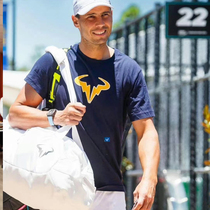 2024 Nadal Tennis Suit Summer Mens and Womens Ice Porcelain Cotton Quick-Drying Round Neck T-Shirt Short Sleeve Breathable Shorts Customized