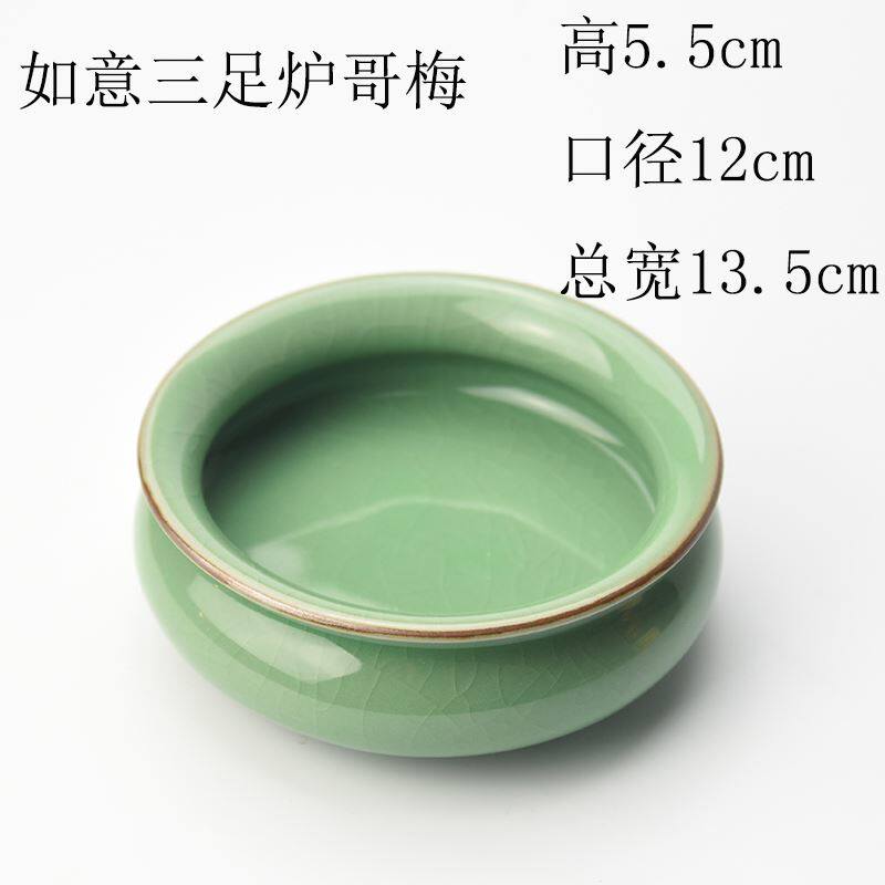 坟前香炉上香青瓷佛具三足炉小香炉陶瓷香薰炉家用室内供奉线香道-淘宝
