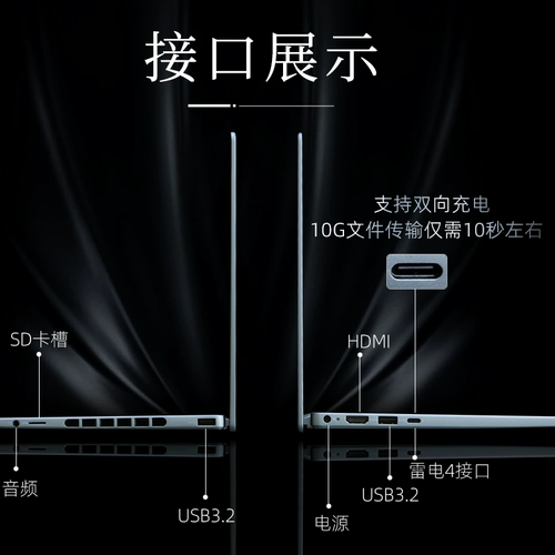 Dell/戴尔 Светлый и портативный офисный обучение для Core i5 Lightning 4 1T 2T Solid -state Hard Disk 14 -INCH Wi -Fi6 беспроводная сетевая карта ноутбука.