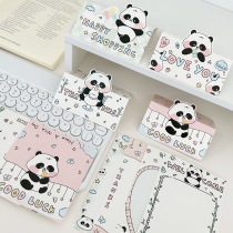 Original special-shaped panda cartoon card head card back set folding card out card small card material packaging gift packaging