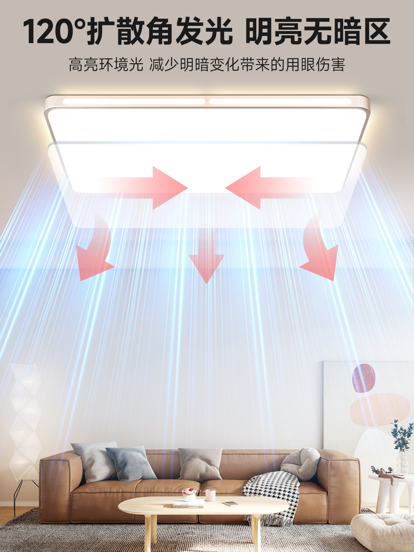 Living Room Main Light 2025 New Model Guangdong Zhongshan Lighting Modern Simple Ultra-Thin Eye Protection Full Spectrum Led Ceiling Light