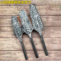 Thick small handle stainless steel brick knife for brick wall single and double sided gray knife spring steel handmade trowel clay masonry knife