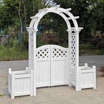 Anticorrosive wooden arch climbing pergola flower rack courtyard wooden door corridor rack grape rack flower rack rose rose round arch door rack