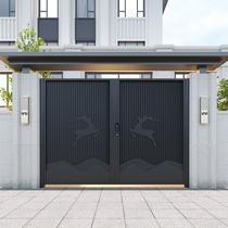 Customized aluminum alloy villa courtyard door community gate wrought iron gate rural self-built house single and double yard door