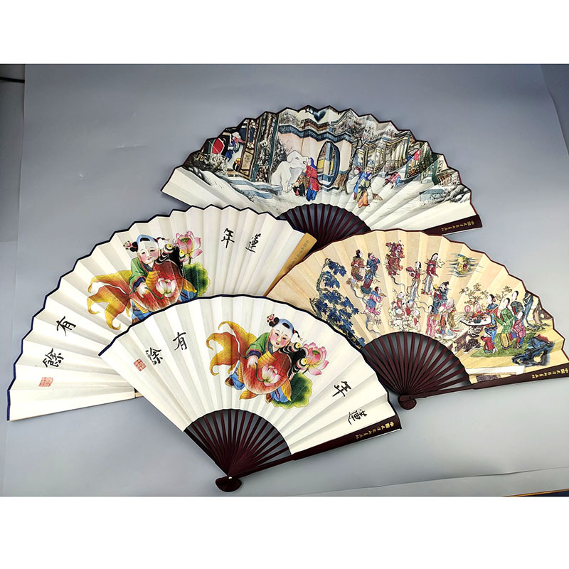 【Direct from the Publisher】【Yangliuqing Cultural Products】Xuan Paper Folding Fan with Fruit Fairies Offering Flowers to the Moon and Five Sons Winning Lotus Prizes, Black and Wood Color, Summer Cooling Fan, Mid-Autumn Gift, Beautiful Calligraphy, Traditional Chinese Style, Yangliuqing Art Society 【Direct from the Publisher】【Yangliuqing Cultural Products】Xuan Paper Folding Fan with Fruit Fairies Offering Flowers to the Moon and Five Sons Winning Lotus Prizes, Black and Wood Color, Summer Cooling Fan, Mid-Autumn Gift, Beautiful Calligraphy, Traditional Chinese Style, Yangliuqing Art Society
