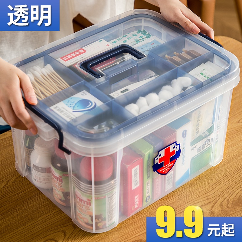 Home Clothing Medicine Box Home Small Emergency Kit Medicine Items Health Care Therapy With Cute Containing Box Box Large Capacity-Taobao