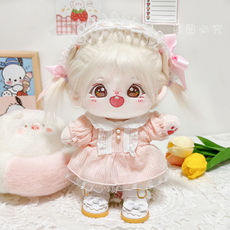 棉花娃娃/毛绒玩具娃衣 棉花娃娃衣服20cm现货夏季蝴蝶结连衣裙子20厘米明星公仔换装配件 Moon doll