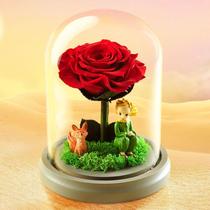 The Little Princes eternal rose series is a Valentines Day gift for your girlfriend and best friend in a glass-covered birthday gift box with real dried bouquets.
