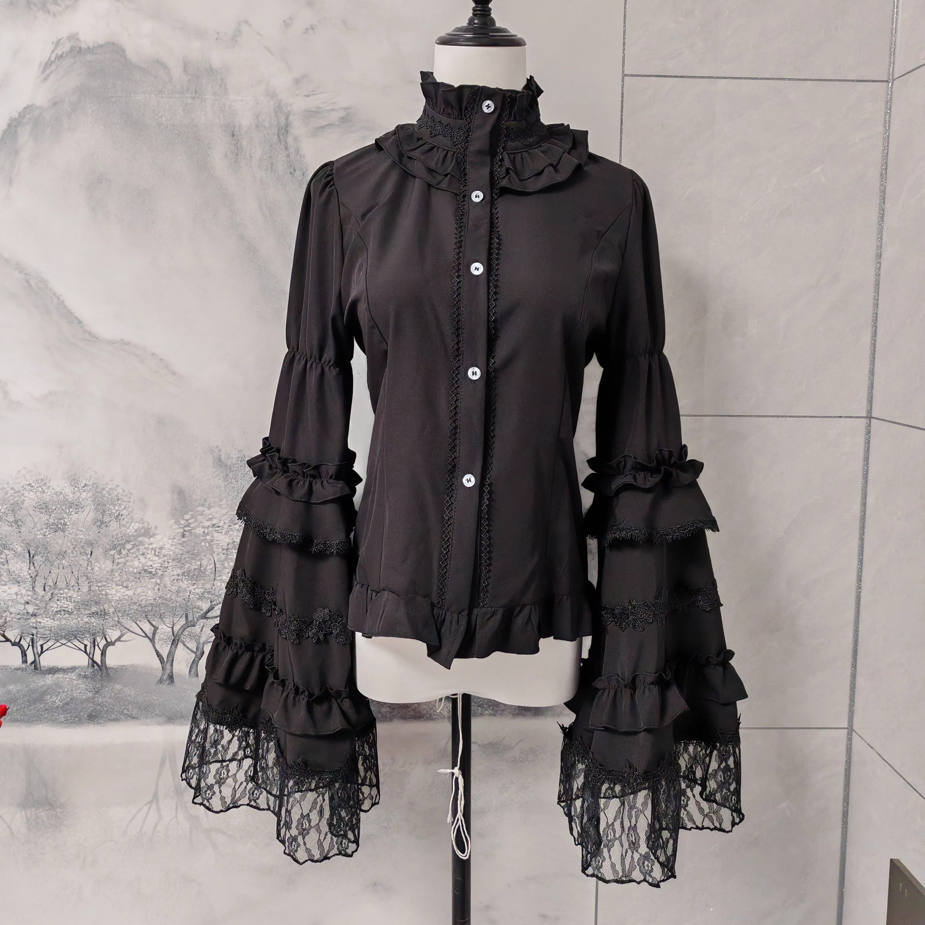 哥特复古Lolita洋装,姬袖内搭衬衫如何美出新高度?👗-lolita衬衫/内搭-淘宝好物网