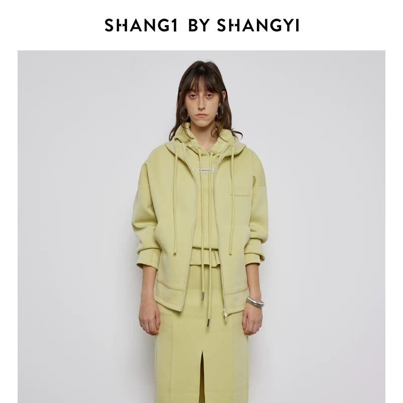 SHANG1 BY SHANGYI Короткая толстовка, куртка, американский стиль, оверсайз
