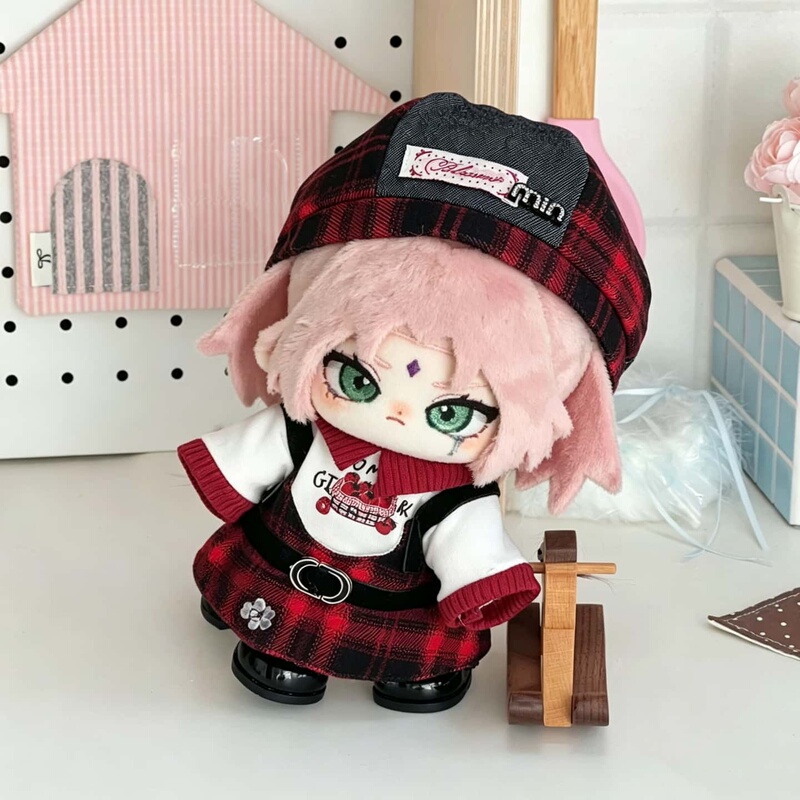 Naruto Haruno Sakura 20cm Cotton Doll Clothes and Toy Set Gift Plush Doll Cute