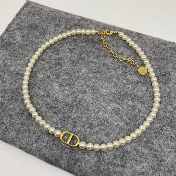2023 new cd letter pearl necklace