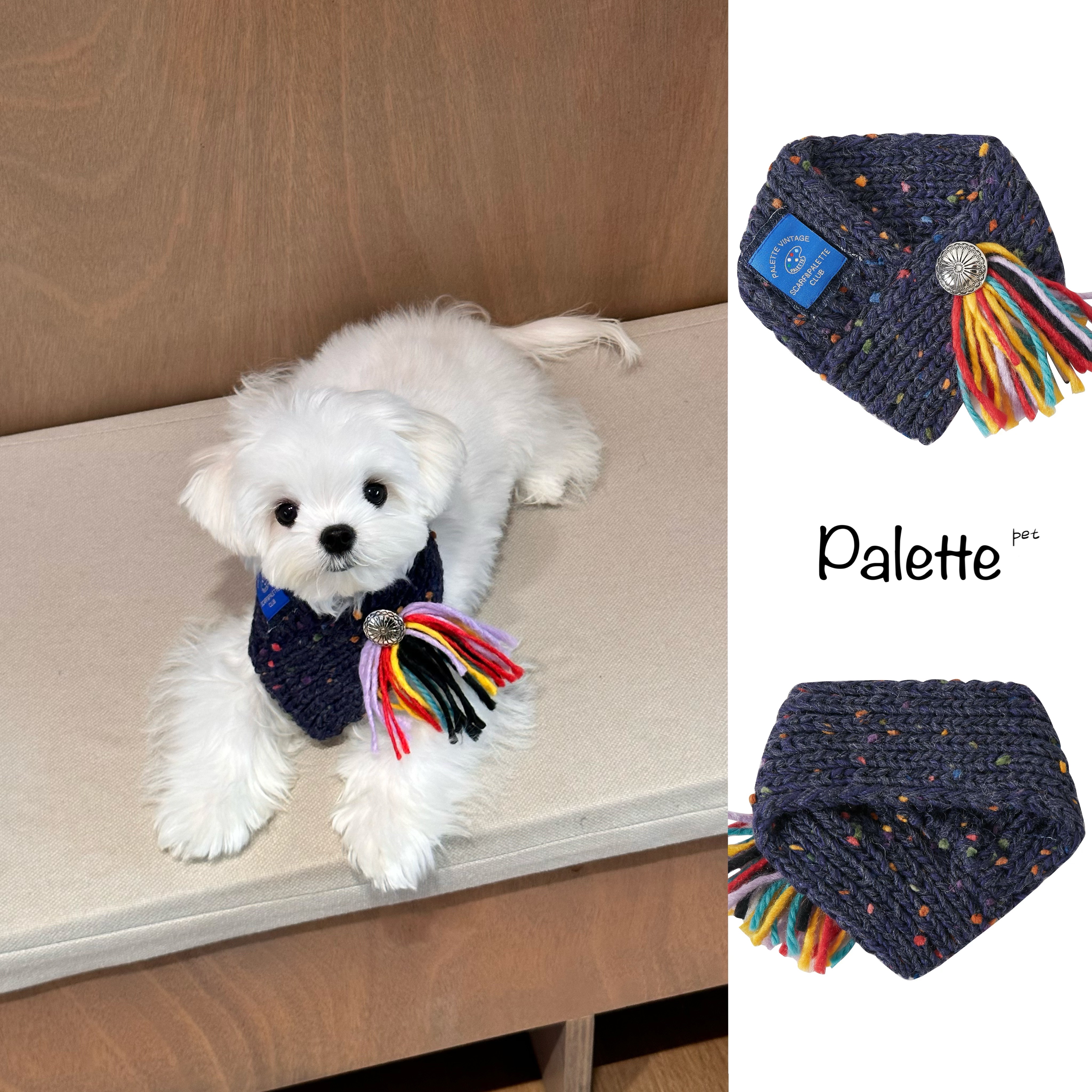 PalettePet Autumn Winter Pet Clothing Kitty Dogs Nets Red Dark Blue Patch Cloth Flow Su Woven Scarves Scarf-Taobao