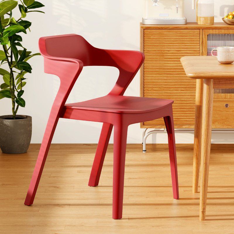 Утолщенный пластиковый стул бытовой простой обеденный стол обеденный стул для небольшой квартиры табурет со спинкой можно штабелировать на открытом воздухе во внутреннем дворе