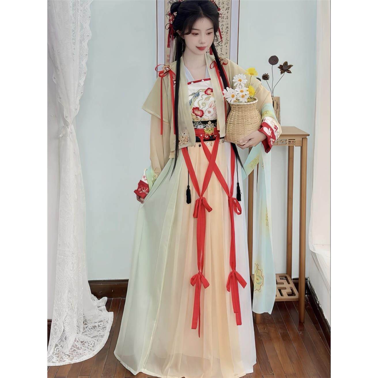 Новая копия костюма Hanfu Yu Shuxin с таким же рисунком Hanfu black lotus ручной работы Ling Miaomiao cos, костюм с юбкой на талии
