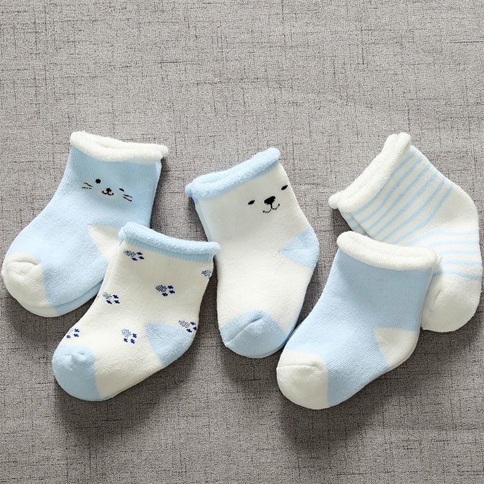 Baby Socks 0-6 Months Baby Autumn and Winter Pure Cotton Socks Newborn Baby Socks 0 to 3 Months Autumn and Winter Style Newborn