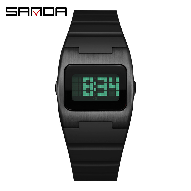 Sanda Digital Watch Student Party Square Y2K Millennium Waterproof Luminous Wristwatch Digital Display Multi-Function Export Watch Sanda Digital Watch Student Party Square Y2K Millennium Waterproof Luminous Wristwatch Digital Display Multi-Function Export Watch
