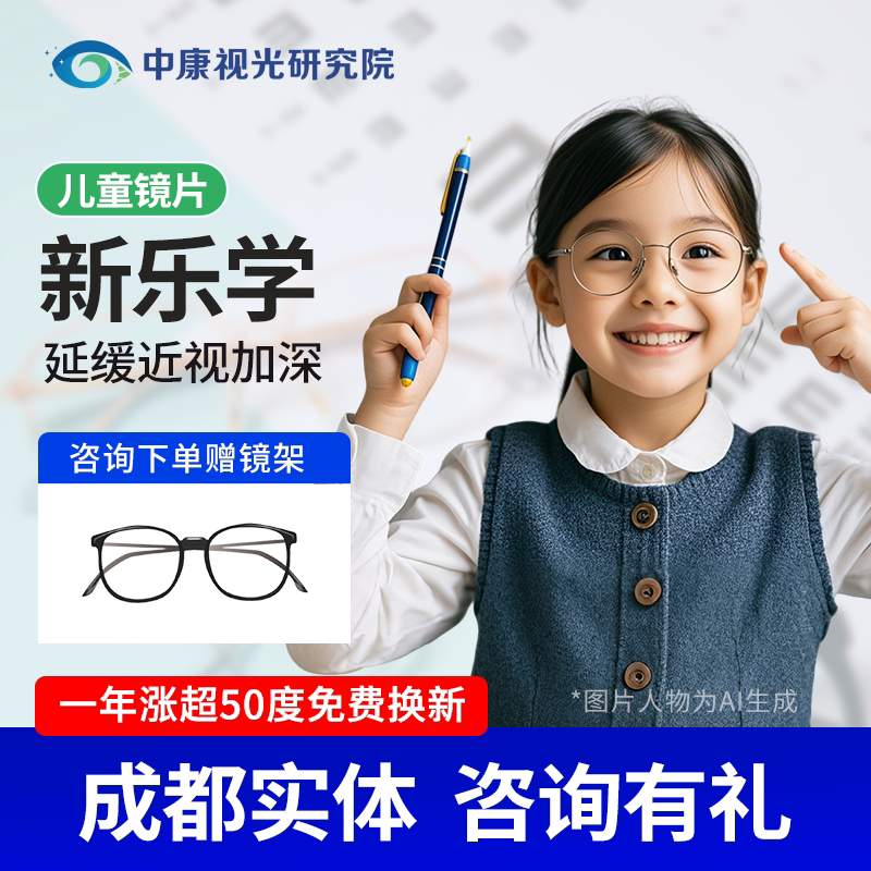 豪雅乐学PRO防控眼镜减缓近视增长 儿童学生专用离焦镜片功能型眼镜片