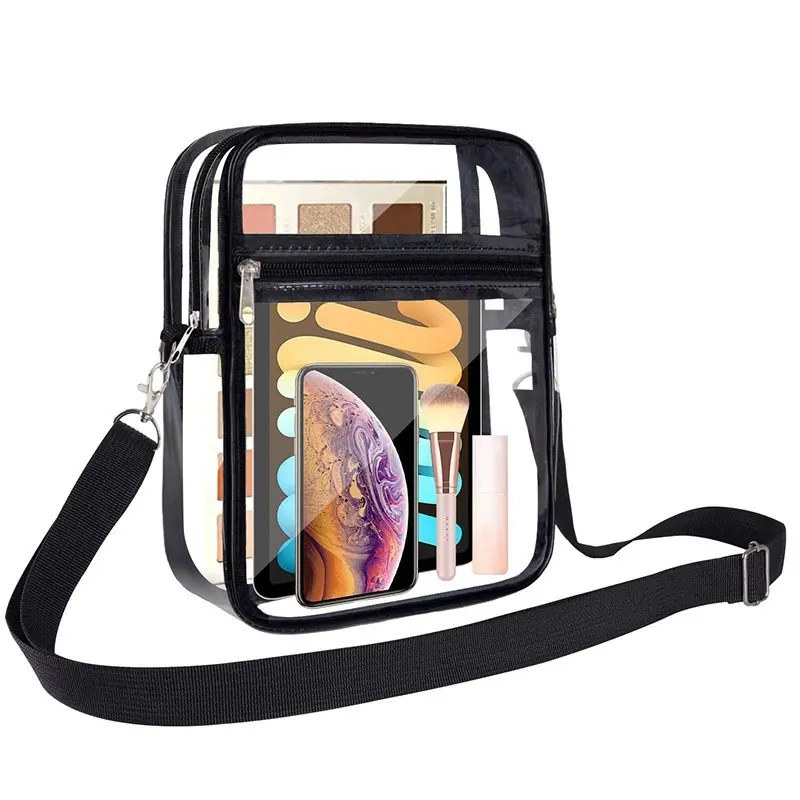 Amazon's Popular Transparent Shoulder Bag, Korean Style Versatile Fashion Crossbody Jelly Bag, Storage Bag, Waterproof Small Square Bag