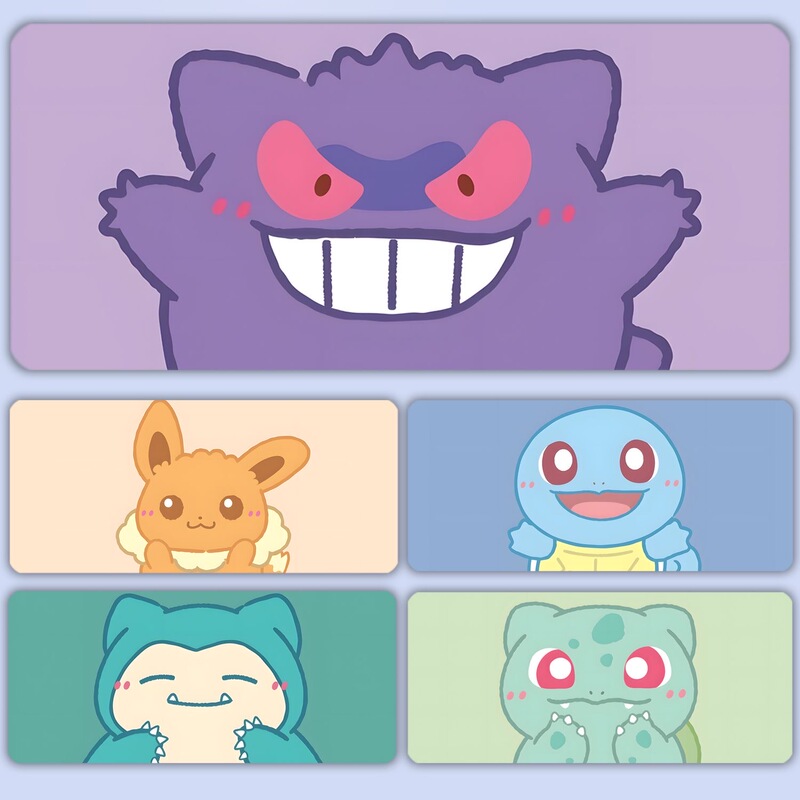 Q Version Pokémon Mouse Pad Anime Merchandise Pokémon Extra Large Desk Mat Student Computer Keyboard