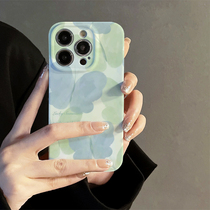 Korean trendy brand suitable for iphone15promax mobile phone case green butterfly new apple 14pro film case 13 Internet celebrity couple model 11 high-end 12 cartoon creative anti-fall cover