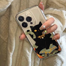 Korean trendy brand suitable for Apple 15ProMax shell new iphone14 high-end sense 13 silicone anti-fall 12 lucky cat 11 cartoon funny creative niche xs transparent soft protection for men and women
