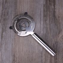 Stainless steel ice separator long handle ice strainer commonly used for mixing cocktails stainless steel filter shaker