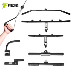 High Lower Pull Rod Back Muscle Tension Rope Gantry Low Pull Rowing T-Shaped Bird Handle Barbell Barrel Rack