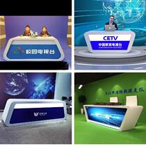 Chongqing paint anchor station broadcast station table speech live broadcast station integrated media news broadcast table broadcast station broadcast director